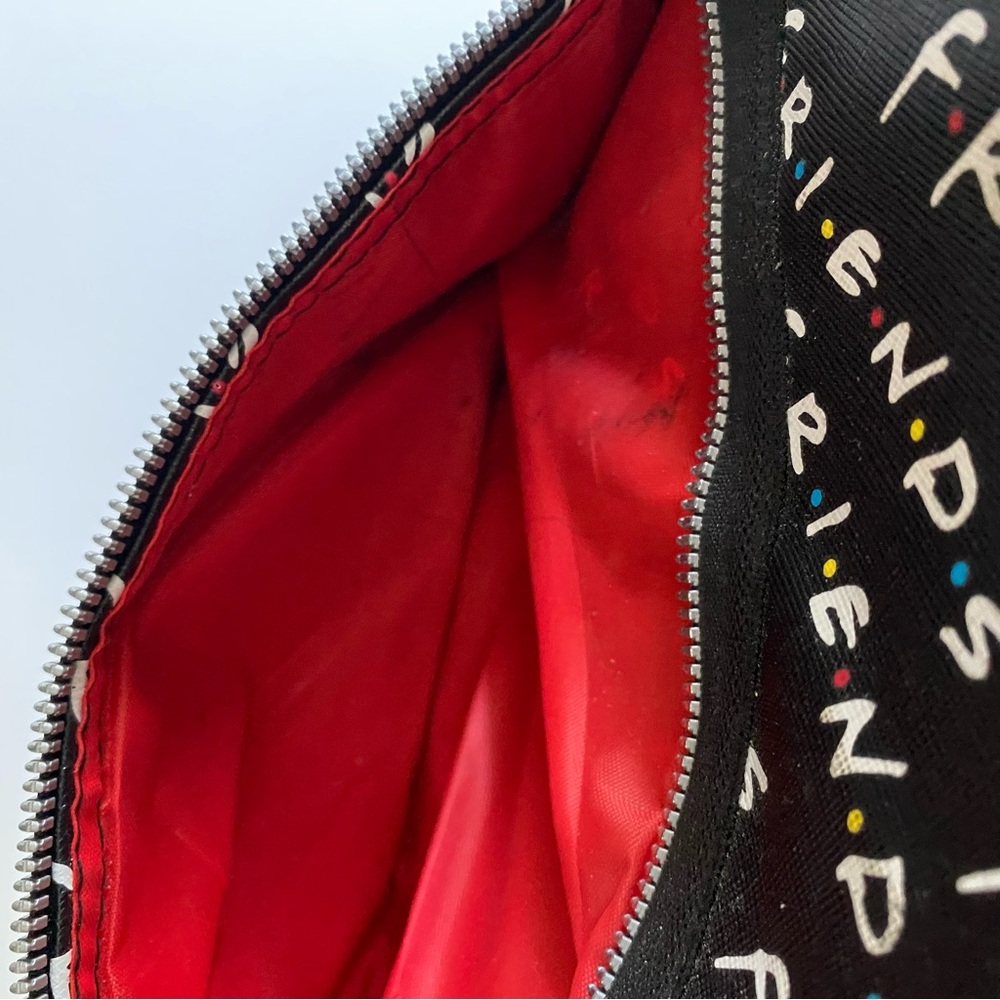 Friends, Black Multi-pocket Red Lining Backpack - Picture 4 of 6